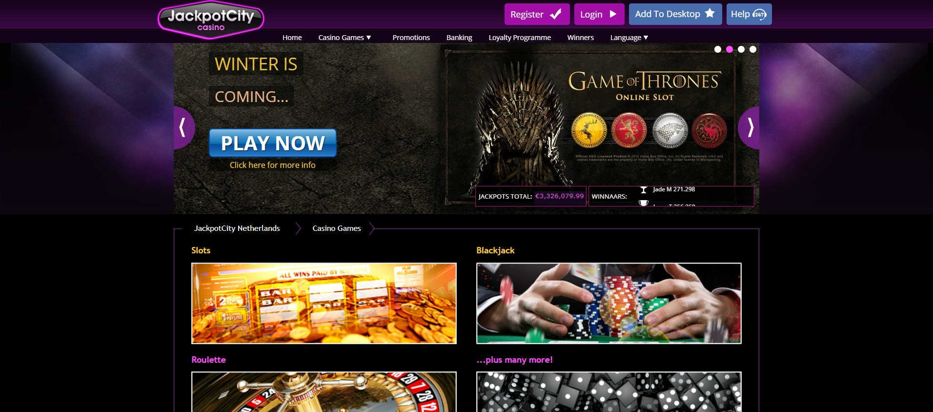 Jackpot City Casino Online Casino Games