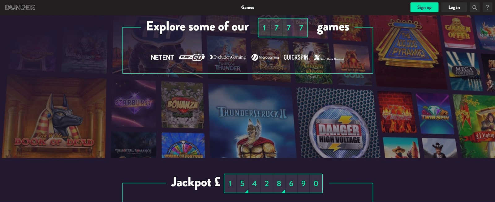 Dunder Casino Online Casino Games